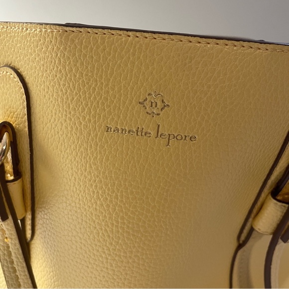 Nanette Lepore Large Yellow Faux Leather Purse - Picture 5 of 9